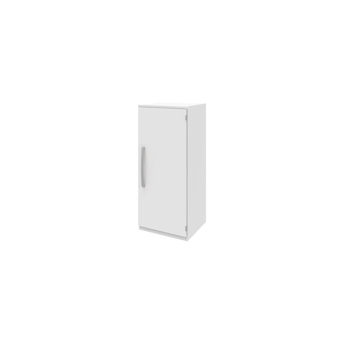 Aktenschrank BARI, 3 OH, 2 Böden, Türanschlag rechts, B 427 x T 430 x H 1117 mm, weiss