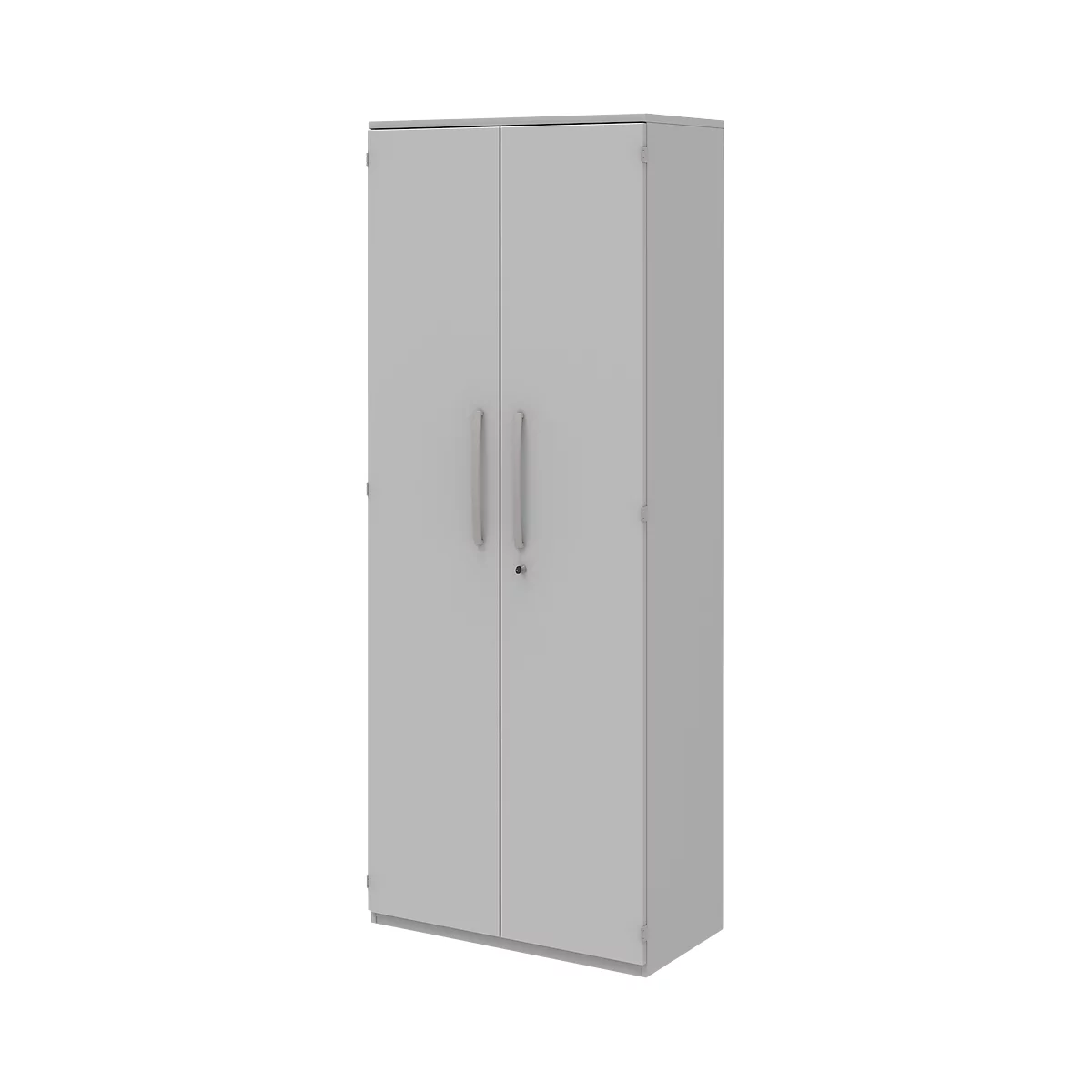 Aktenschrank BARI, 6 OH, 5 Böden, Schloss, B 819 x T 430 x H 2174 mm, hellgrau