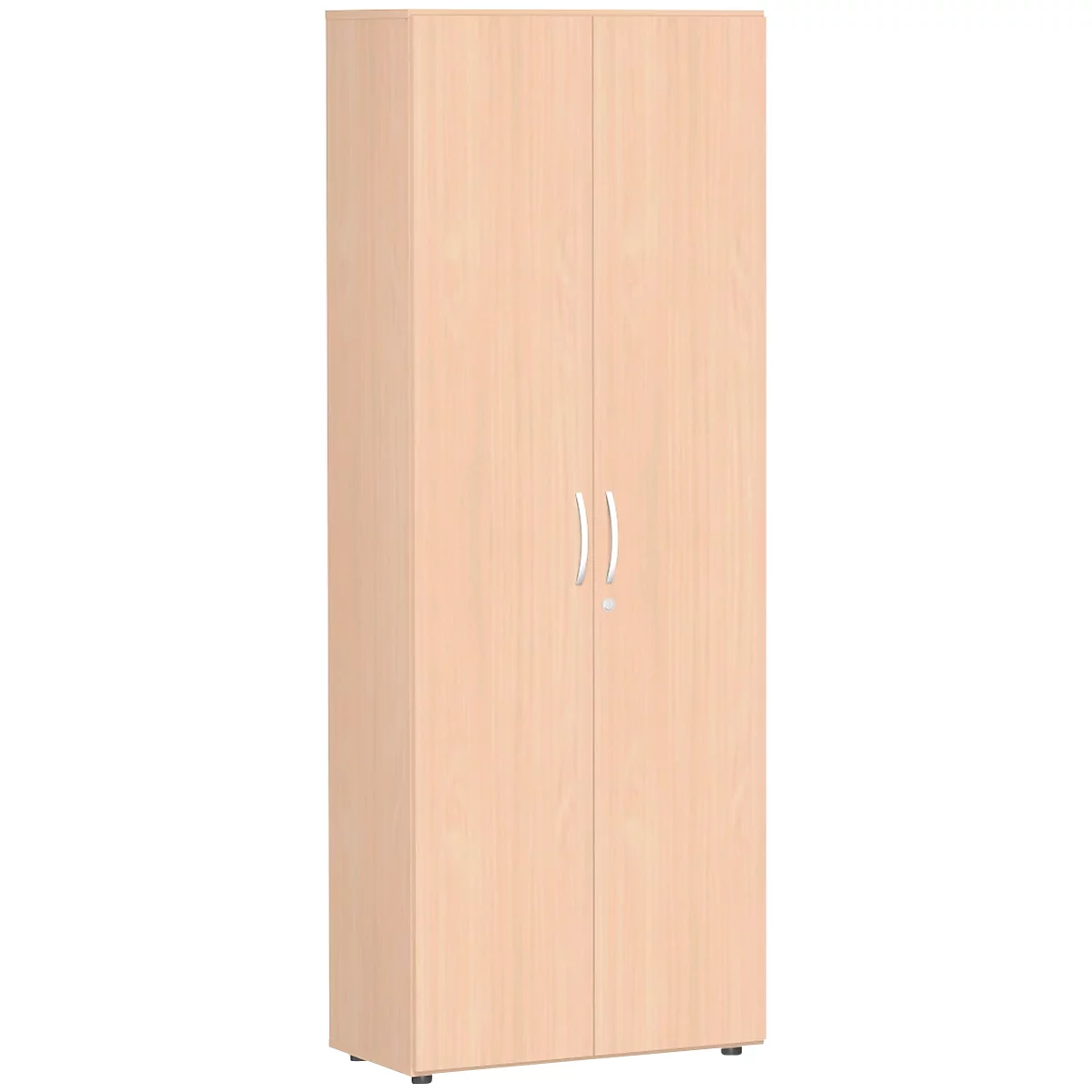 Aktenschrank PALENQUE, 6 OH, abschließbar, B 800 x T 420 x H 2160 mm, Buche-Dekor