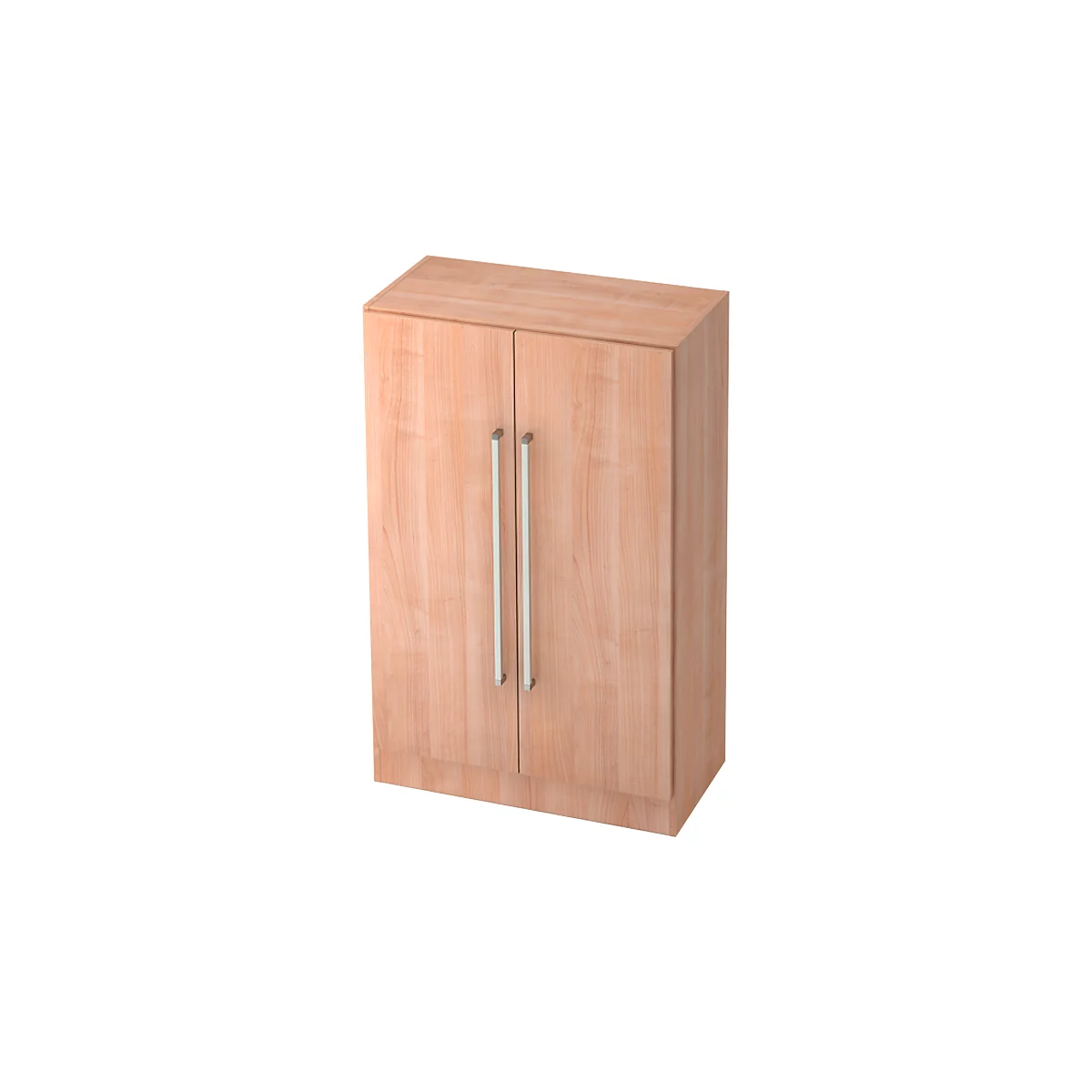 Aktenschrank TARVIS, mit Griff ohne Schloss, 3 Ordnerhöhen, B 800 x T 420 x H 1270 mm, Nussbaum-Dekor