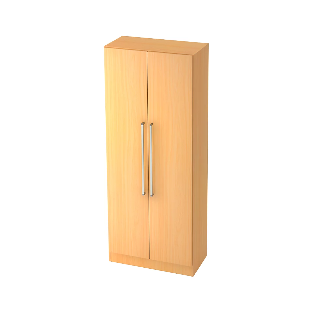 Aktenschrank TARVIS, mit Griff ohne Schloss, 5 Ordnerhöhen, B 800 x T 420 x H 2004 mm, Buche-Dekor