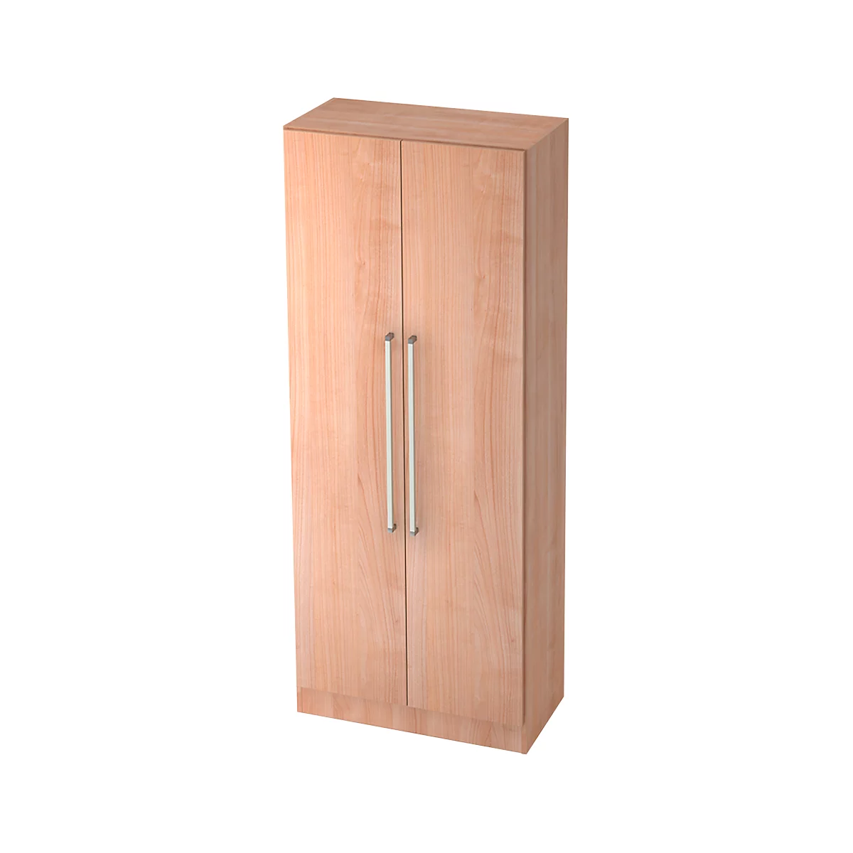 Aktenschrank TARVIS, mit Griff ohne Schloss, 5 Ordnerhöhen, B 800 x T 420 x H 2004 mm, Nussbaum-Dekor