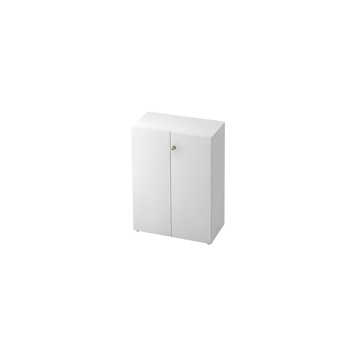 Aktenschrank TOPAS LINE, 3 Ordnerhöhen, Türen abschließbar, weiß/weiß