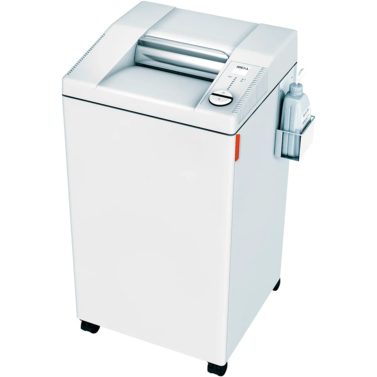 Aktenvernichter Ideal 2604 CC, Partikelschnitt 2 x 15 mm, P-5, 100 l, 13-17 Blatt Schnittleistung, mit Öleinspritzung