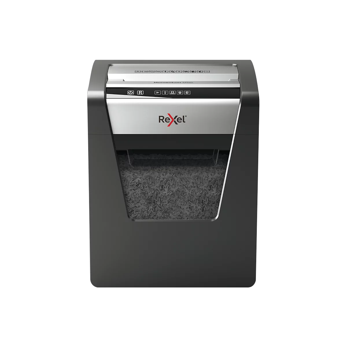 Aktenvernichter Rexel Momentum M510, Partikelschnitt 2 x 15 mm, P5, 23 l, 10 Bl., Antipapierstau