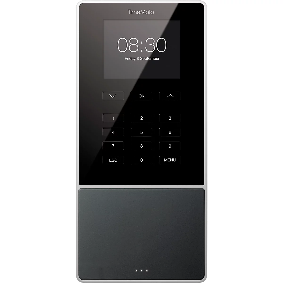 Aktionsset Zeiterfassungssystem TimeMoto TM-616, Wandmontage, Komplettlösung, bis 200 Nutzer, ID per RFID/PIN, USB/LAN/WLAN, inkl. 30 RFID-Karten