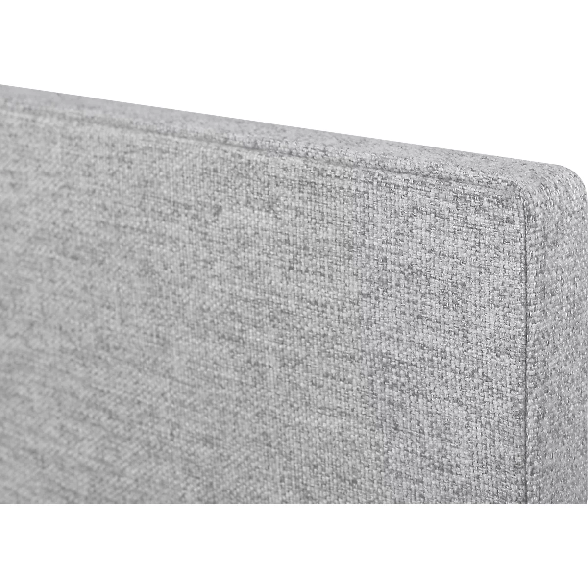 Akustik-Pinboard Wall Up, Absorptionsklasse B, Stärke 20 mm, Textil & Recycling-PET, grau, B 1195 x H 2000 mm