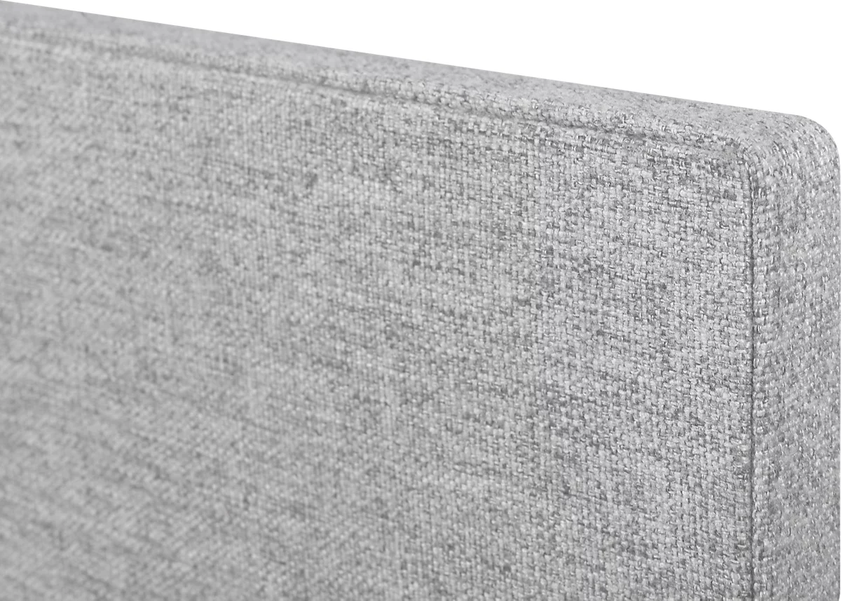 Akustik-Pinboard Wall Up, Absorptionsklasse B, Stärke 20 mm, Textil & Recycling-PET, grau, B 2000 x H 1195 mm