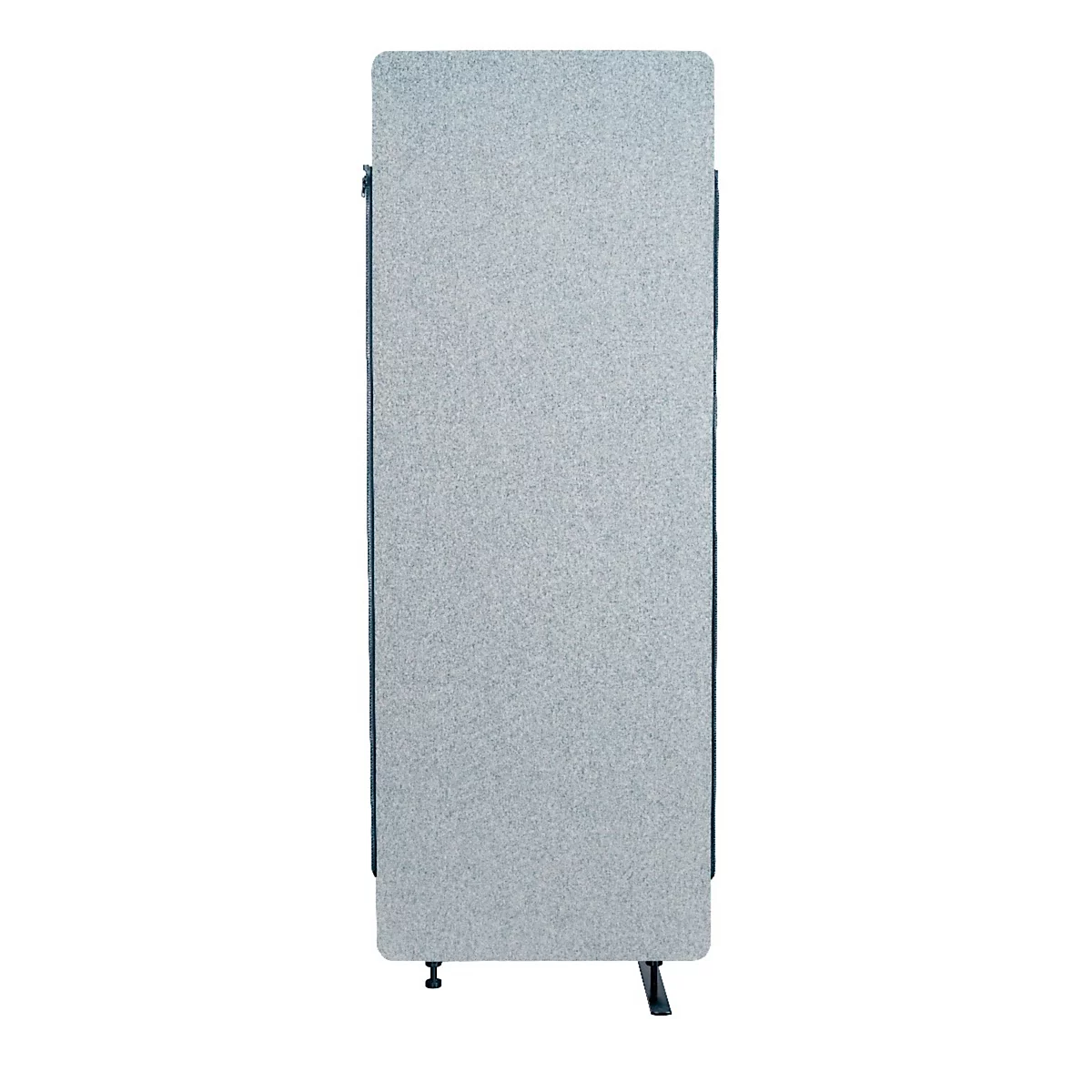 Akustik-Raumteiler Luxor, 1 Panel, mit Standfüßen, ca. 7 kg, B 600 x T 35 x H 1680 mm, recycelte Materialien, hellgrau