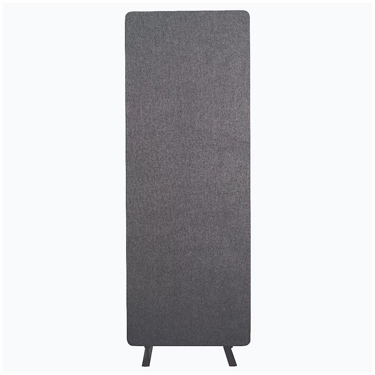 Akustischer Raumteiler, Einzelexemplar, rechteckig, Hochkant-Format, mit Standfüßen, B 600 x T 350 x H 1680 mm, PET-Filz, wahlweise grau oder hellgrau