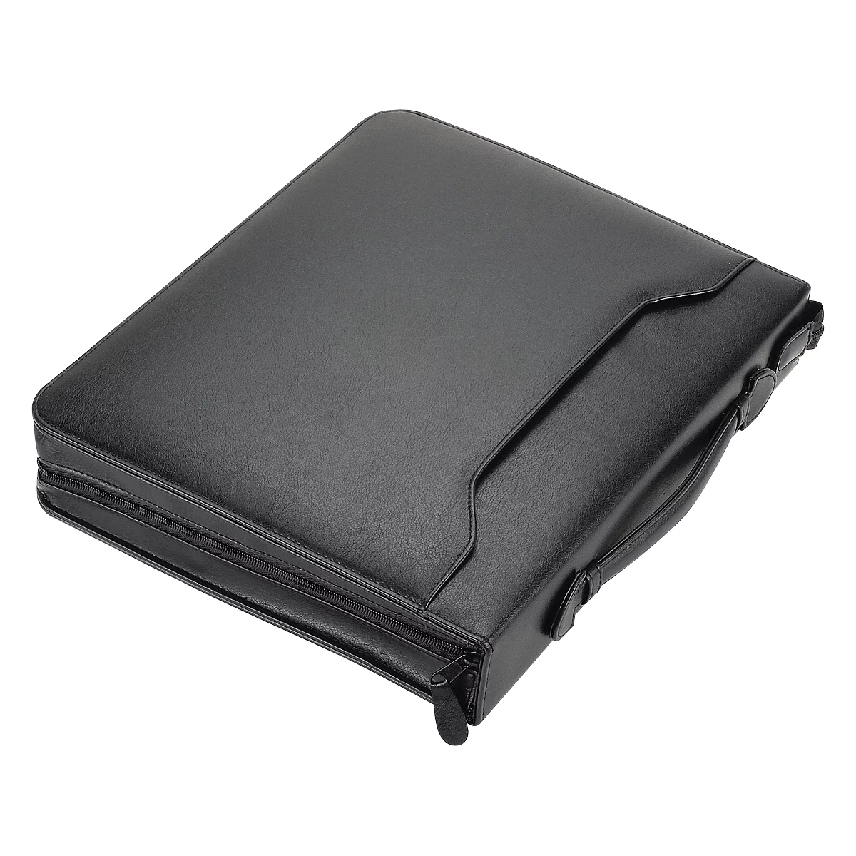 Alassio Ringbuchmappe Rimini, DIN A4, FINEtouch-Lederimitat, mit CD-Tasche, schwarz
