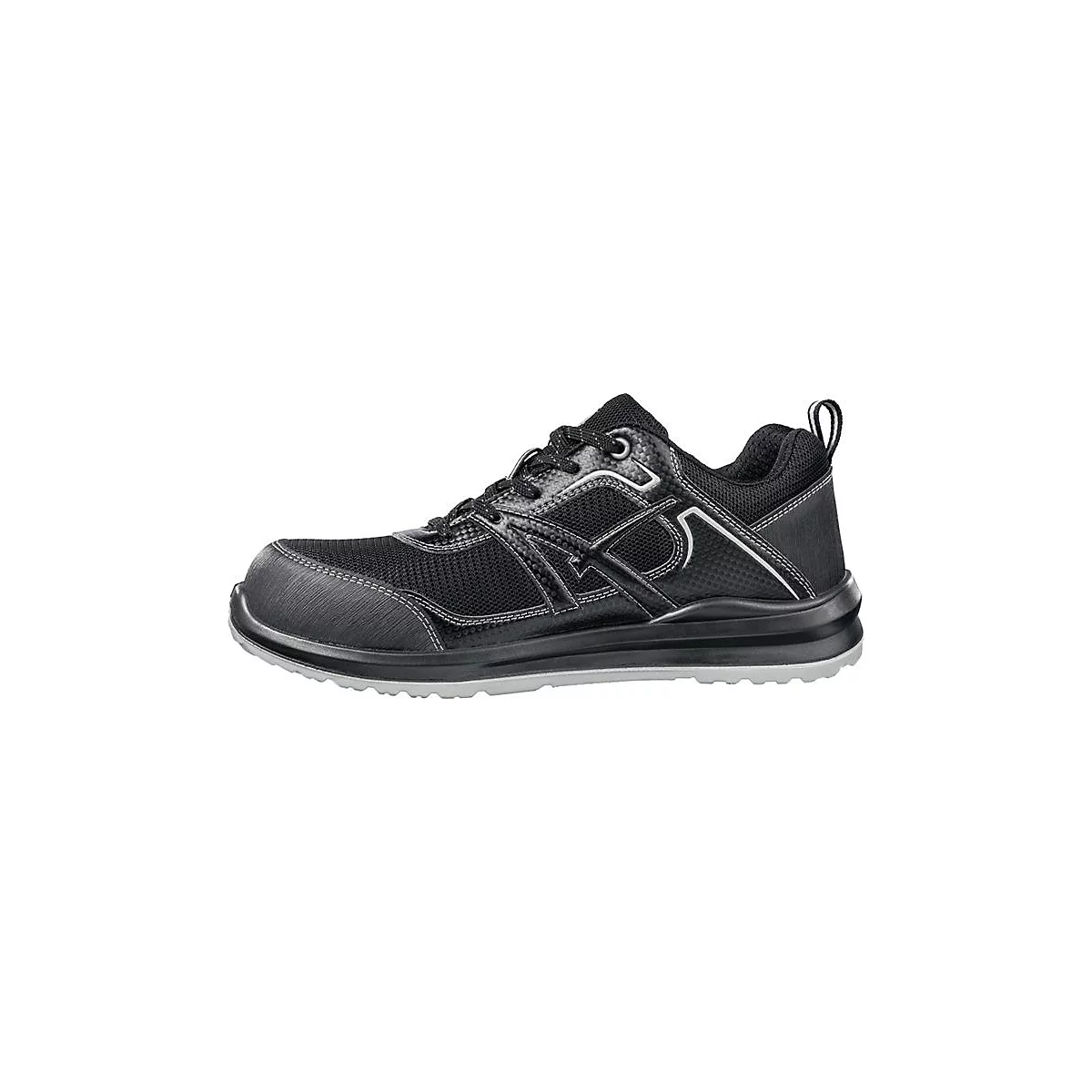 ALBATROS veiligheidsschoen RIDER BLACK LOW, S1P ESD SRC, maat 46, carbon mesh, veiligheidsneus van glasvezel, zwart