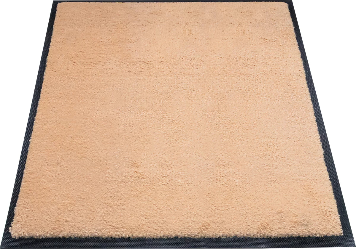 alfombra de retención de suciedad miltex Eazycare Style, angular, antiestática, resistente a los rayos UV, lavable, nylon de alta torsión y caucho niltril, 750 x 850 mm, amarillo pastel