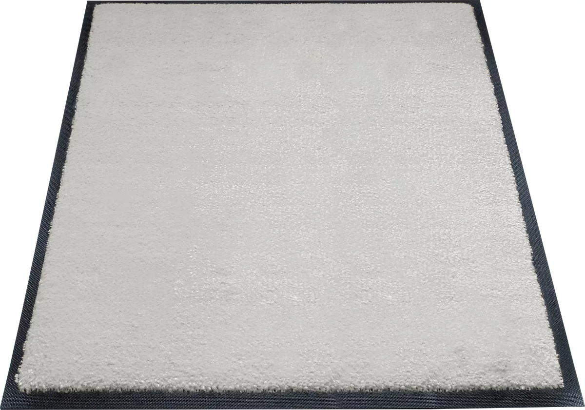 alfombra de retención de suciedad miltex Eazycare Style, angular, antiestática, resistente a los rayos UV, lavable, nylon de alta torsión y caucho niltril, 750 x 850 mm, gris ágata