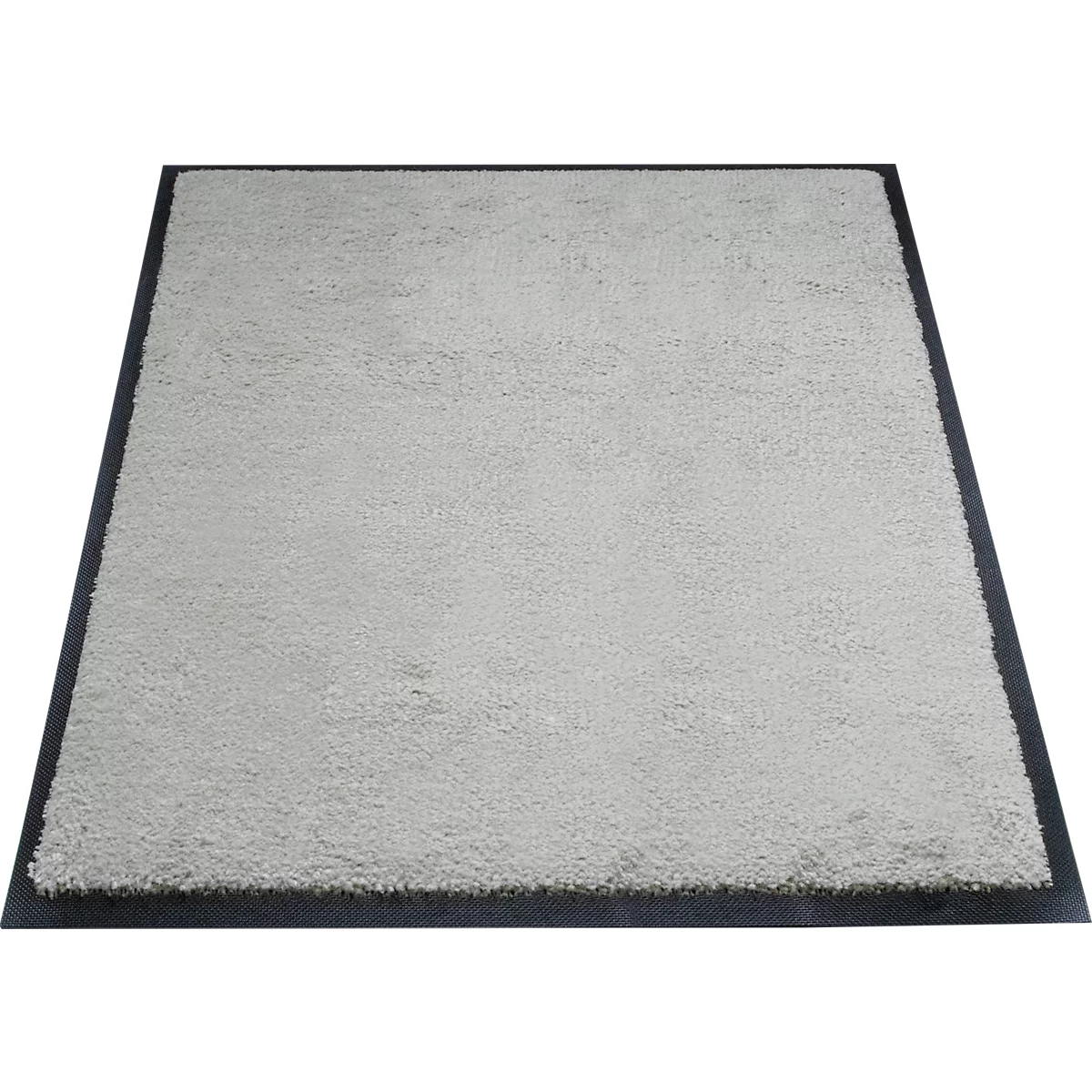 alfombra de retención de suciedad miltex Eazycare Style, angular, antiestática, resistente a los rayos UV, lavable, nylon de alta torsión y caucho niltril, 750 x 850 mm, gris guijarro