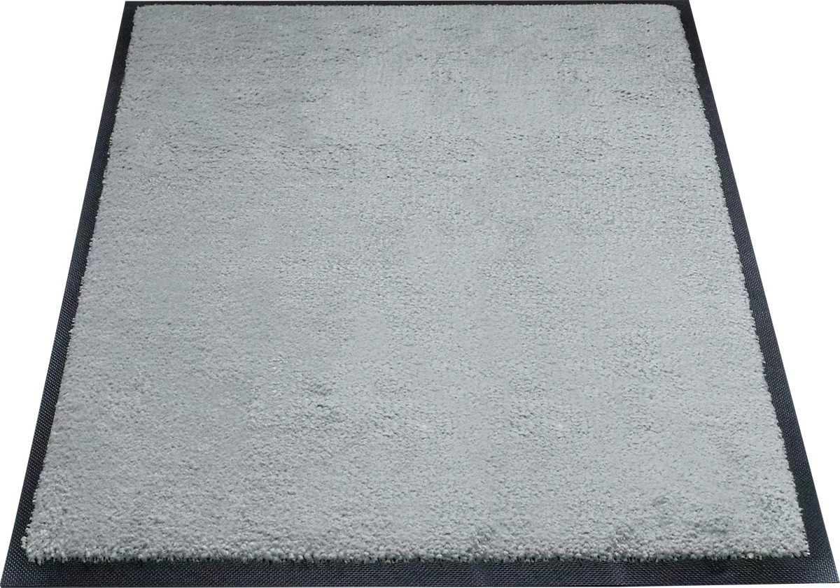 alfombra de retención de suciedad miltex Eazycare Style, angular, antiestática, resistente a los rayos UV, lavable, nylon de alta torsión y caucho niltril, 750 x 850 mm, gris tráfico