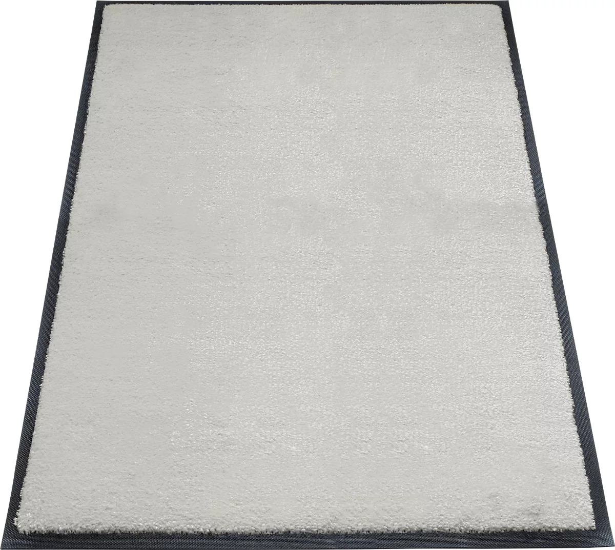 alfombra de retención de suciedad miltex Eazycare Style, angular, antiestática, resistente a los rayos UV, lavable, nylon de alta torsión y caucho niltril, 800 x 1200 mm, gris ágata