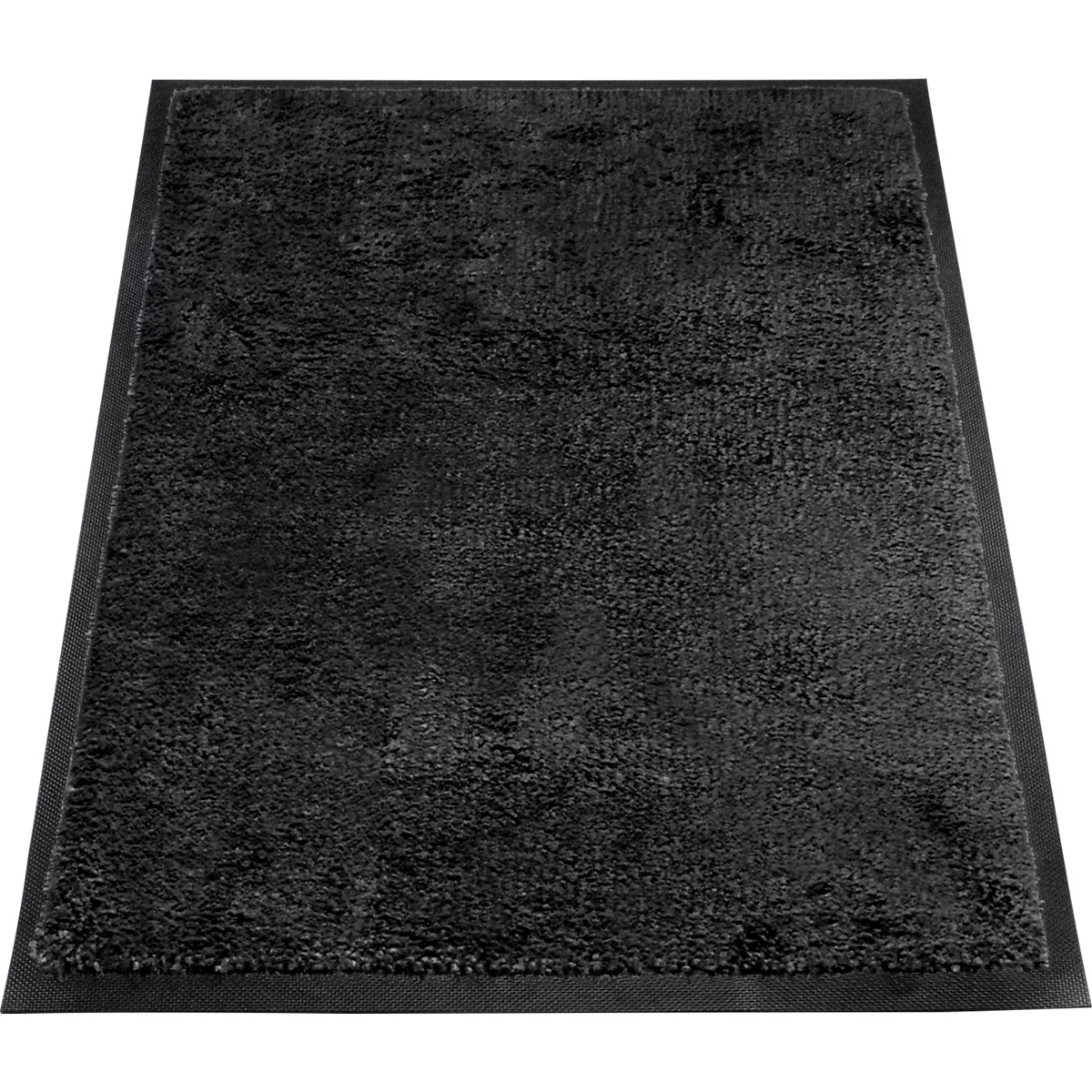 alfombra de retención de suciedad miltex Eazycare Style, angular, antiestática, resistente a los rayos UV, lavable, nylon de alta torsión y goma Niltril, 600 x 850 mm, negro intenso