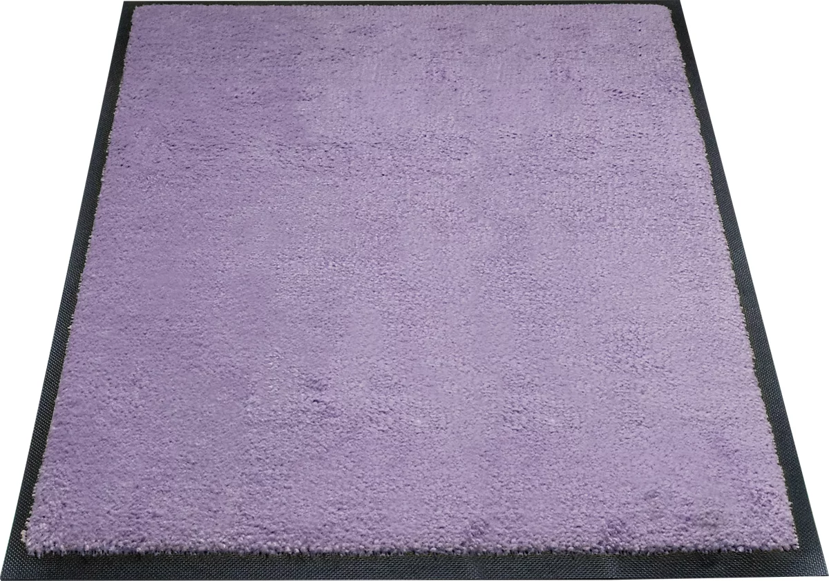 alfombra de retención de suciedad miltex Eazycare Style, angular, antiestática, resistente a los rayos UV, lavable, nylon de alta torsión y goma niltril, 750 x 850 mm, azul púrpura