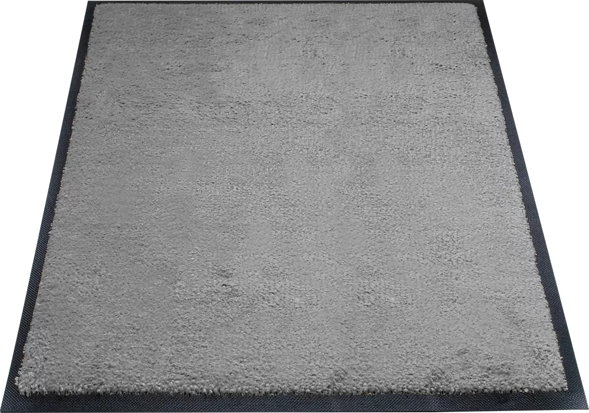 alfombra de retención de suciedad miltex Eazycare Style, angular, antiestática, resistente a los rayos UV, lavable, nylon de alta torsión y goma Niltril, 750 x 850 mm, gris basalto