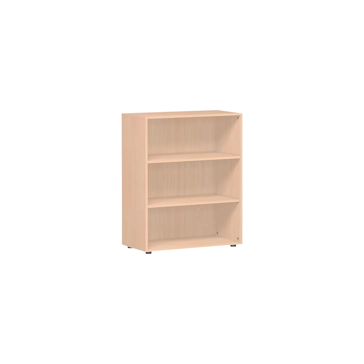 ALICANTE boekenkast, 3 OH, 2 legborden, B 800 x D 400 x H 1104 mm, beukendecor