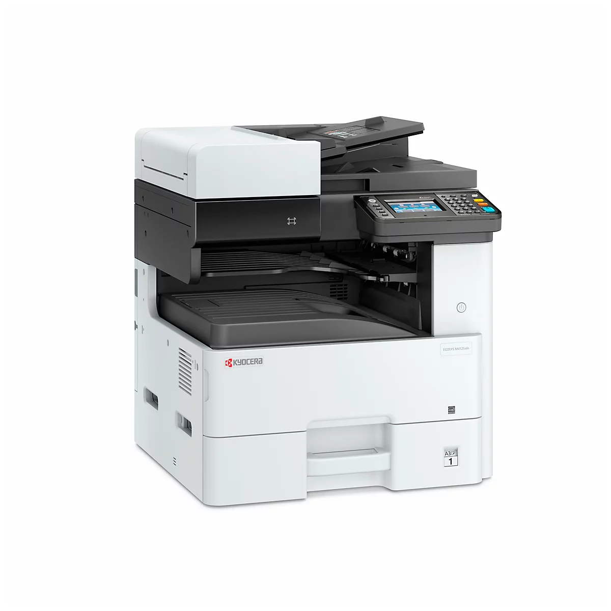 All-in-one laserprinter z/w ECOSYS M4125idn MFP mono van KYOCERA met touchscreen