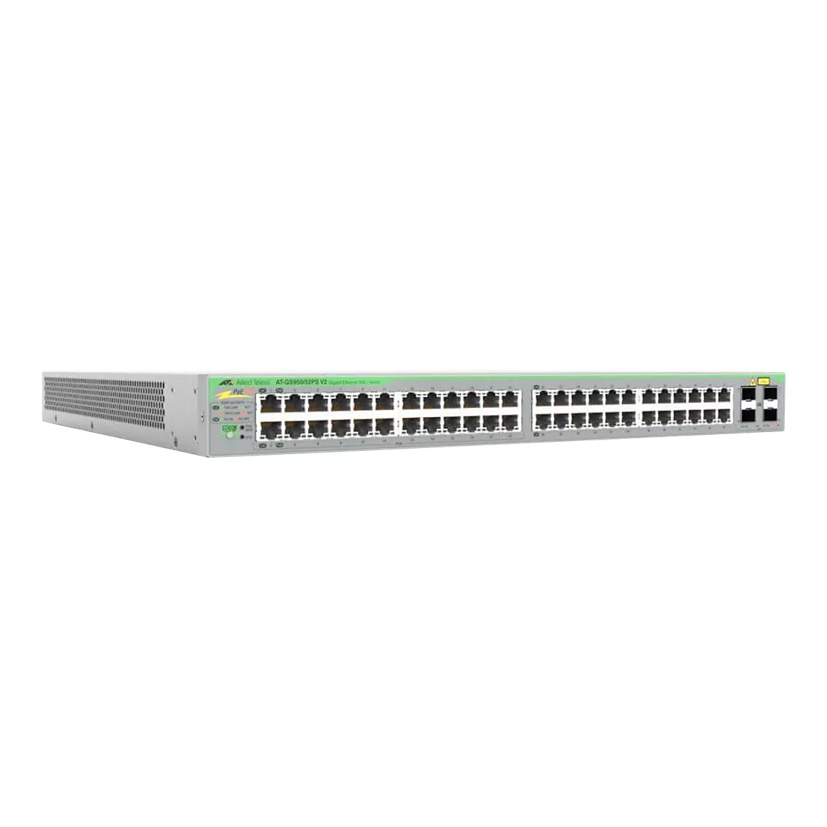 Allied Telesis AT GS950/18PS V2 - Switch - Smart - 24 x 10/100/1000 (PoE+) + 24 x 10/100/1000 + 4 x 1000Base-X - Desktop, an Rack montierbar, wandmontierbar - PoE+ (370 W)