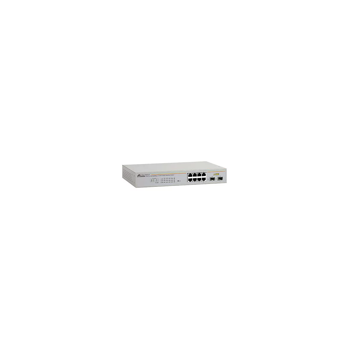 Allied Telesis AT GS950/8 WebSmart Switch - Switch - managed - 8 x 10/100/1000 + 2 x Shared SFP - Desktop