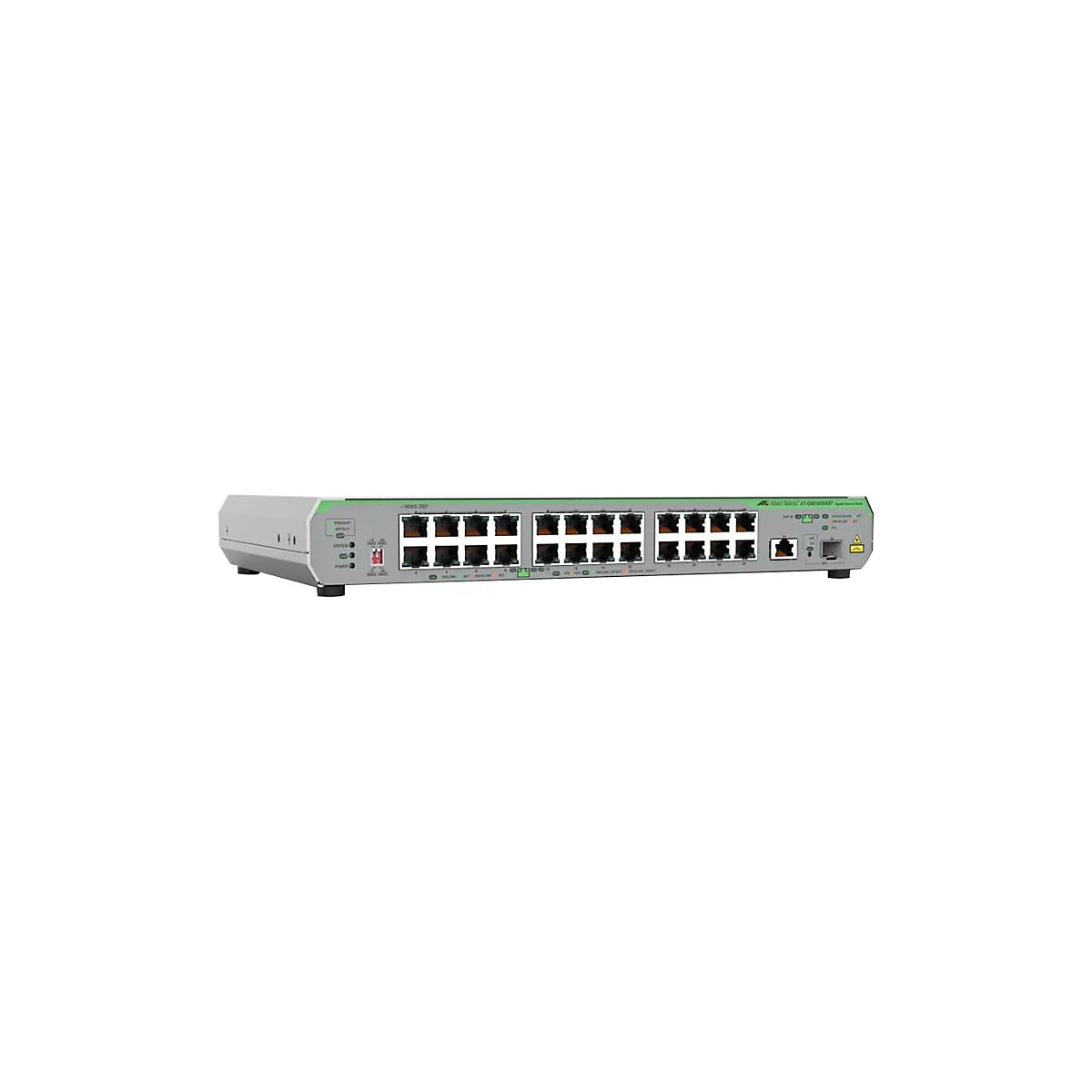 Allied Telesis CentreCOM AT-GS910/26XST - Switch - unmanaged - 24 x 10/100/1000 + 1 x 100/1000/2,5 G/5 G/10 G (Uplink) + 1 x 1 Gigabit/10 Gigabit SFP+ (Uplink) - an Rack montierbar