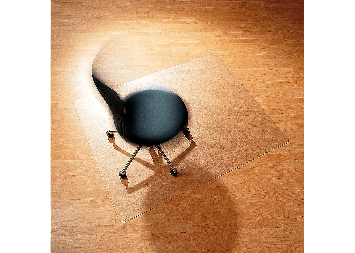 Almohadilla para silla de escritorio ECO GRIP SOLID, para suelos duros, capa adhesiva VAB, antideslizante y retardante de llama, 1500 x 1200 mm, PC & PUR, transparente