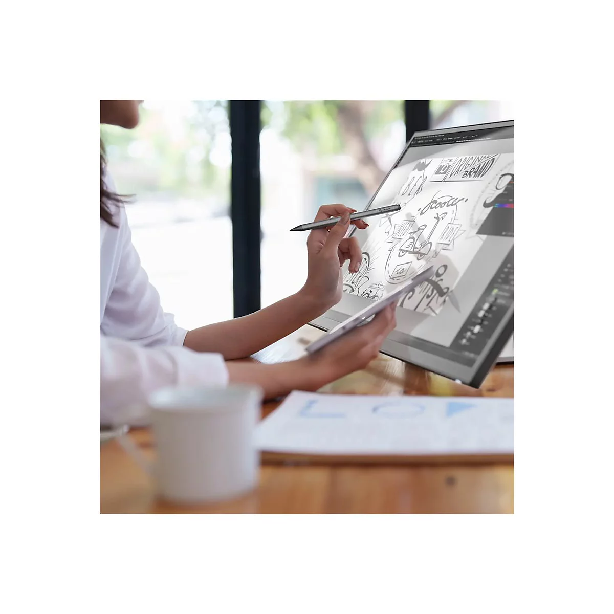 ALOGIC Clarity 2 - Aktiver Stylus - 2 Tasten - Space-grau