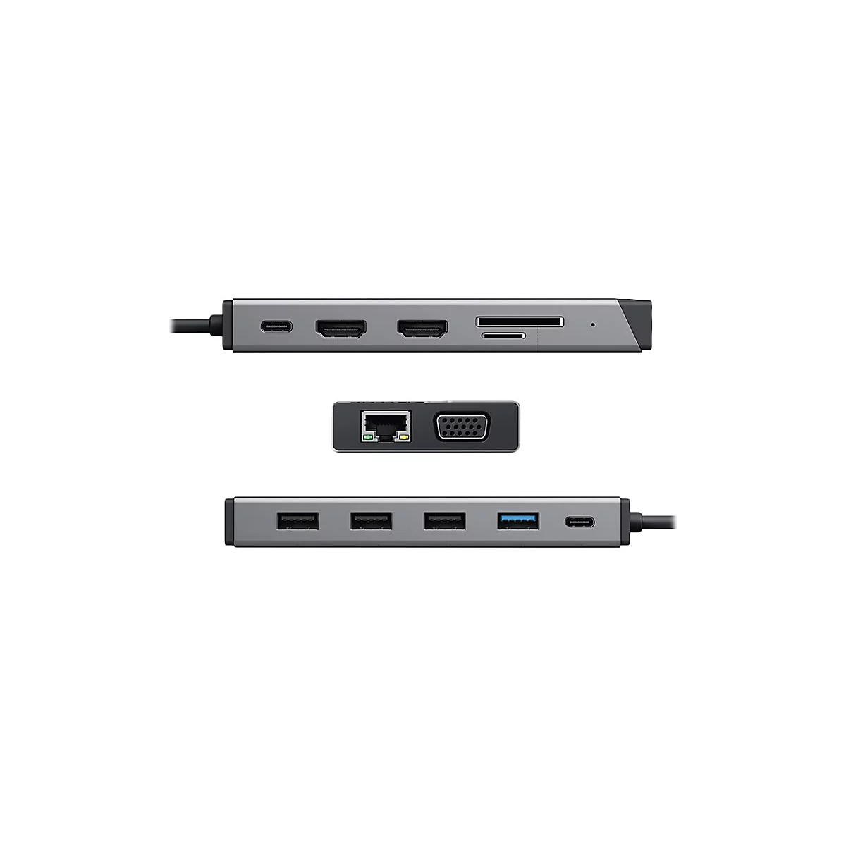 ALOGIC DV3 - Mini-Dock - USB-C - 2 x HDMI, VGA - 1GbE