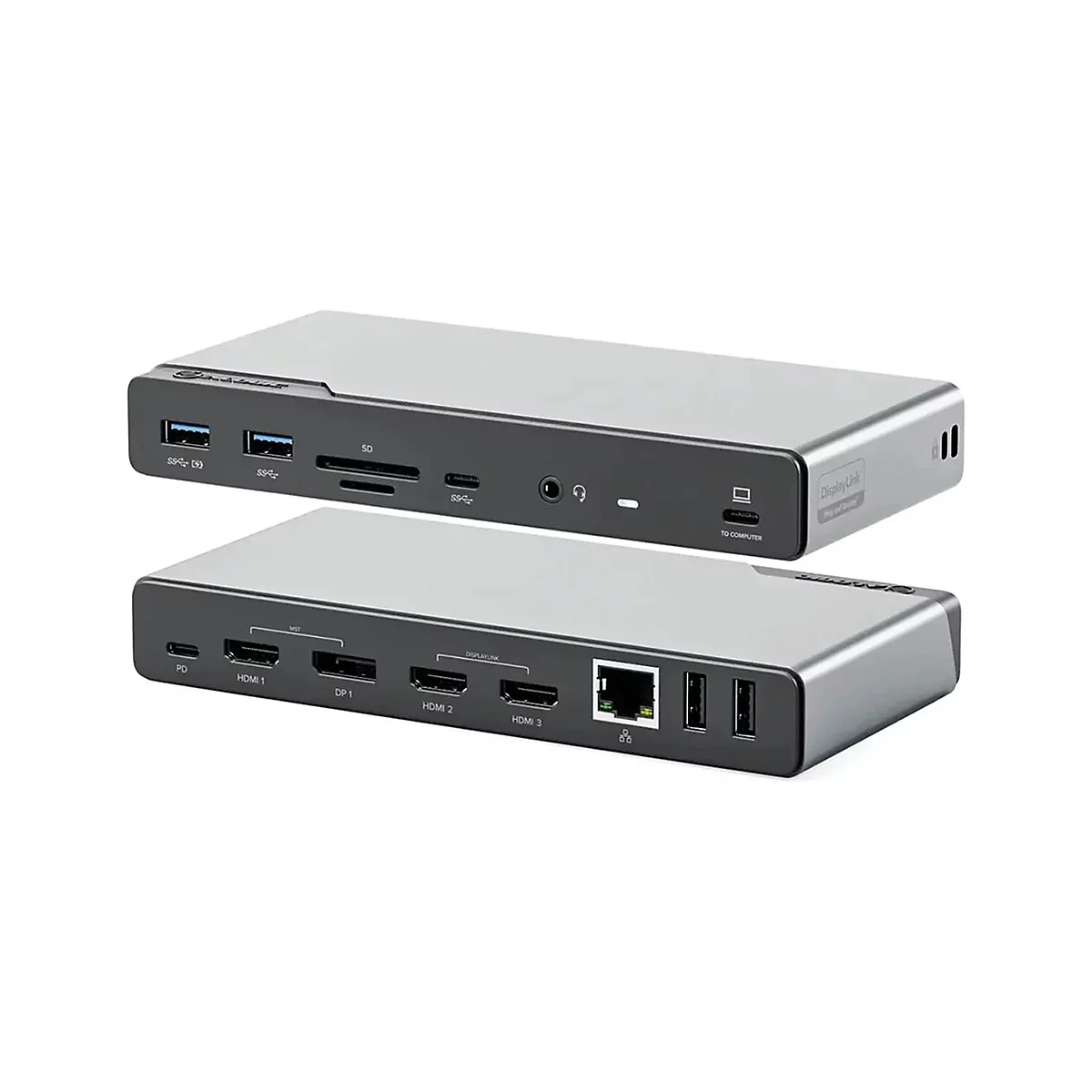 ALOGIC DV4 - Dockingstation - für Laptop - USB-C / USB-A - 3 x HDMI, DP - 1GbE