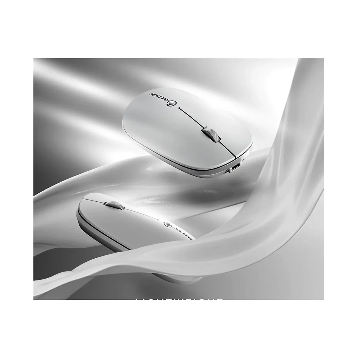 ALOGIC Echelon - Maus - wiederaufladbar - ergonomisch - optisch - 3 Tasten