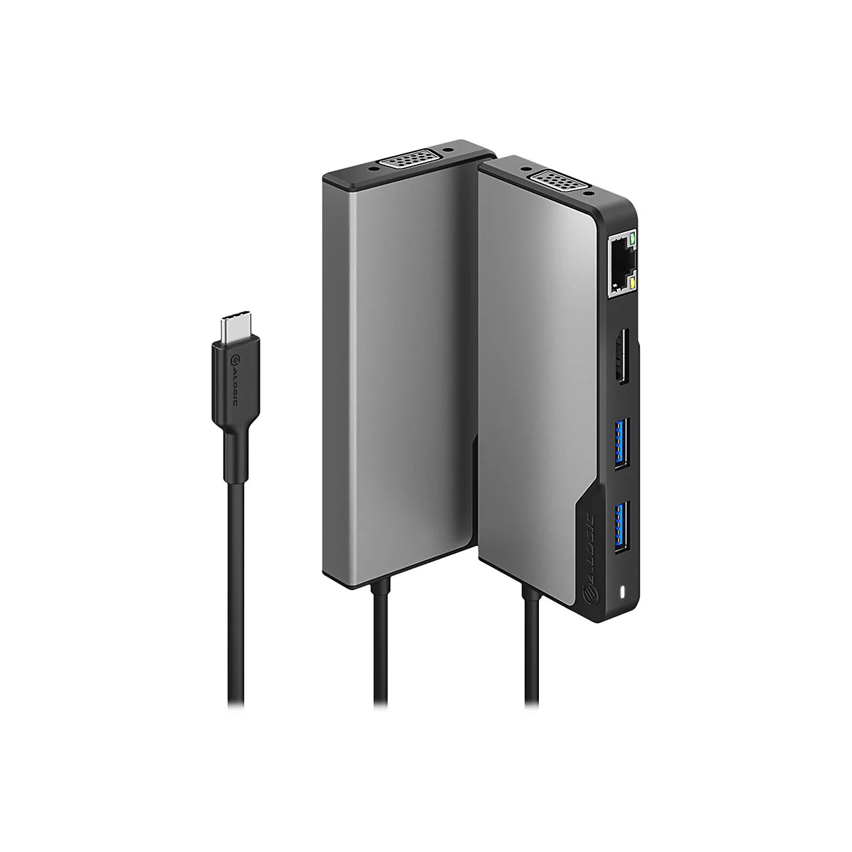 ALOGIC USB-C Fusion MAX 6-in-1 Hub V2 - Dockingstation - USB-C 3.1 Gen 1 - VGA, HDMI - 1GbE