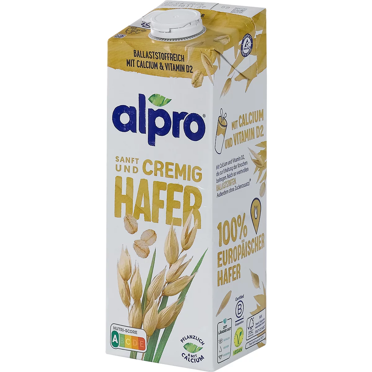 alpro Haferdrink Cremig Hafer, pflanzlich, mit Calcium, 1 Liter