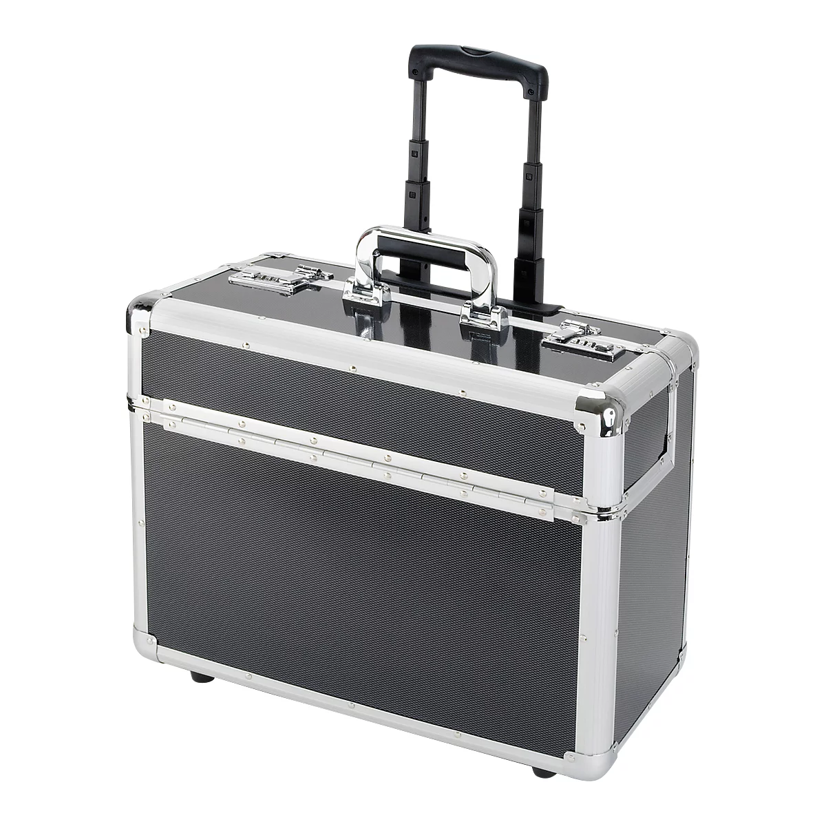ALUMAXX aluminium pilotenkoffer, met draaggreep, met laptopvak, aluminium, zilver