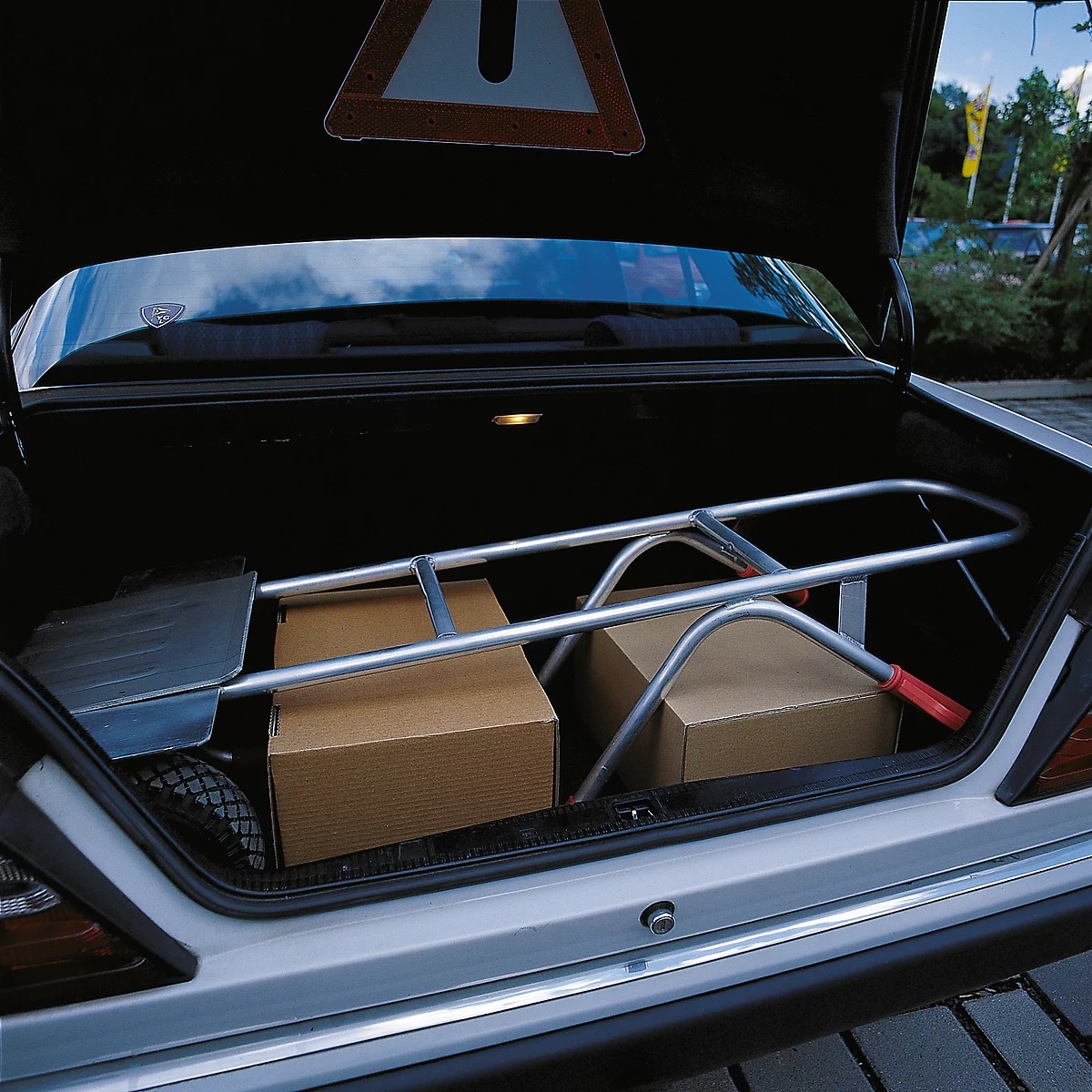 Aluminium steekwagen met bescherming tegen verschuiven, inklapbaar laadvlak