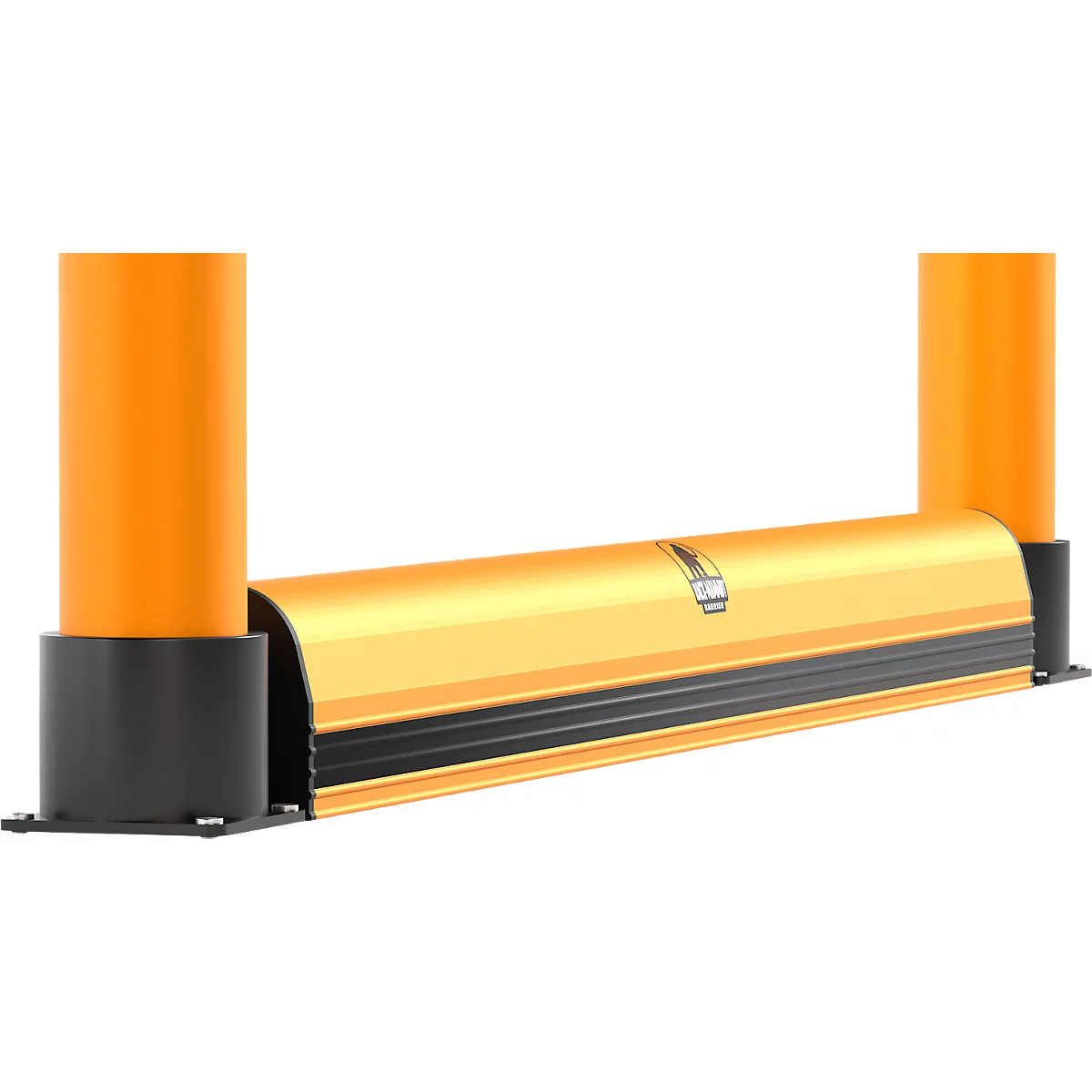 Ampere Bodenbarriere Rack-Mammut® Flex, Kunststoff, L 2000 x H 160 mm, verkehrsgelb