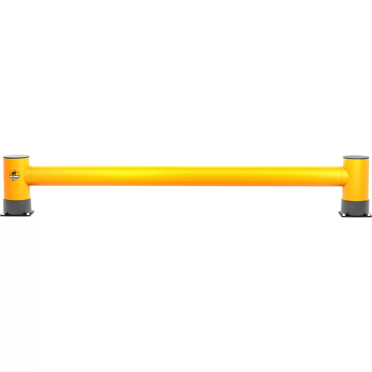 Ampere Einzel-Rammschutzplanke Rack-Mammut®, Kunststoff, L 2500 x H 400 mm, verkehrsgelb