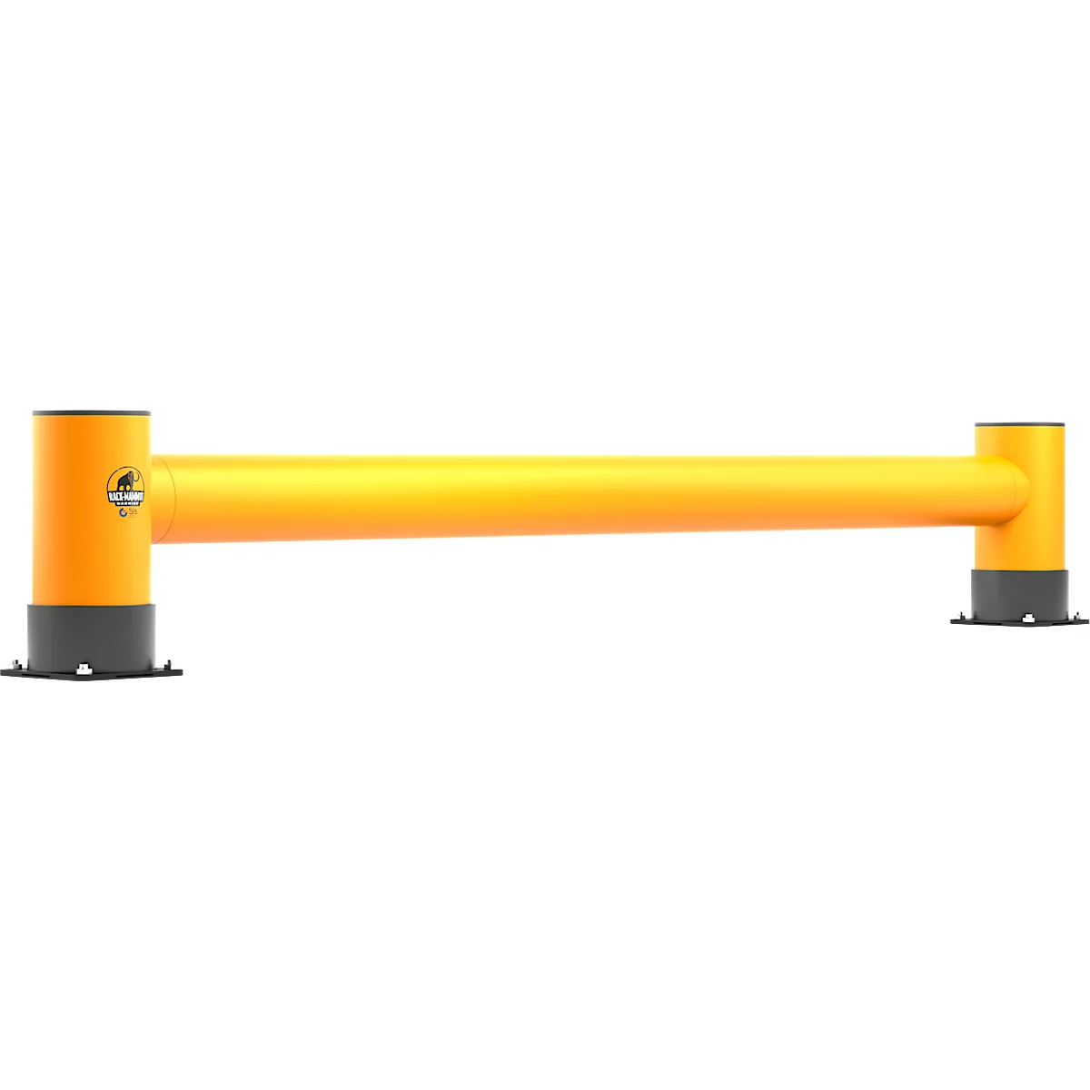 Ampere Einzel-Rammschutzplanke Rack-Mammut®, Kunststoff, L 2500 x H 400 mm, verkehrsgelb