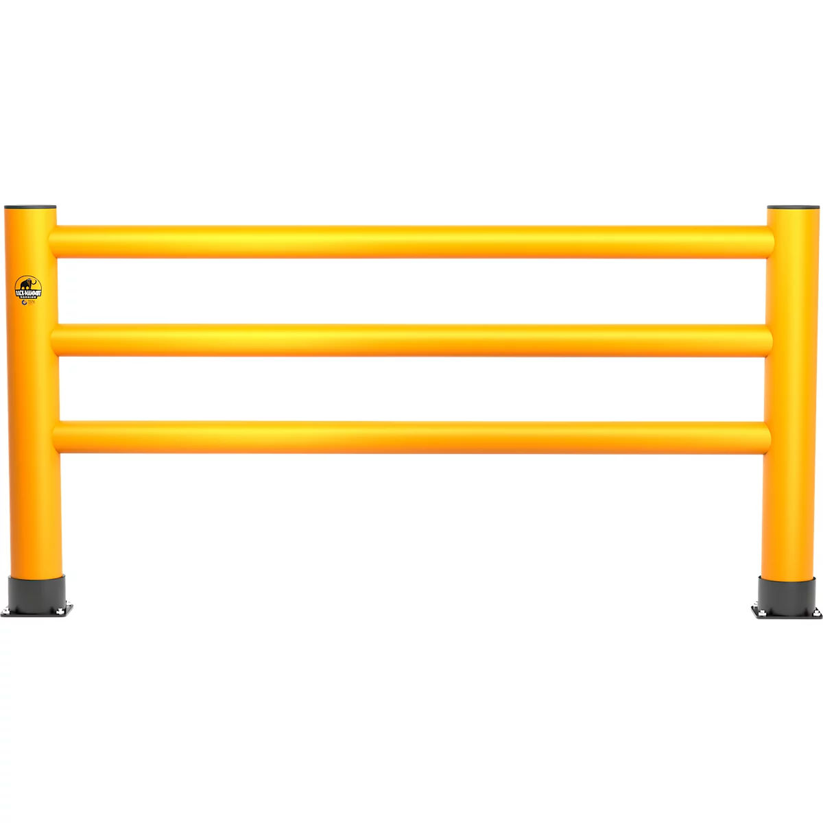 Ampere Handlauf Rack-Mammut®, Kunststoff, L 2000 mm x H 1100 mm, verkehrsgelb