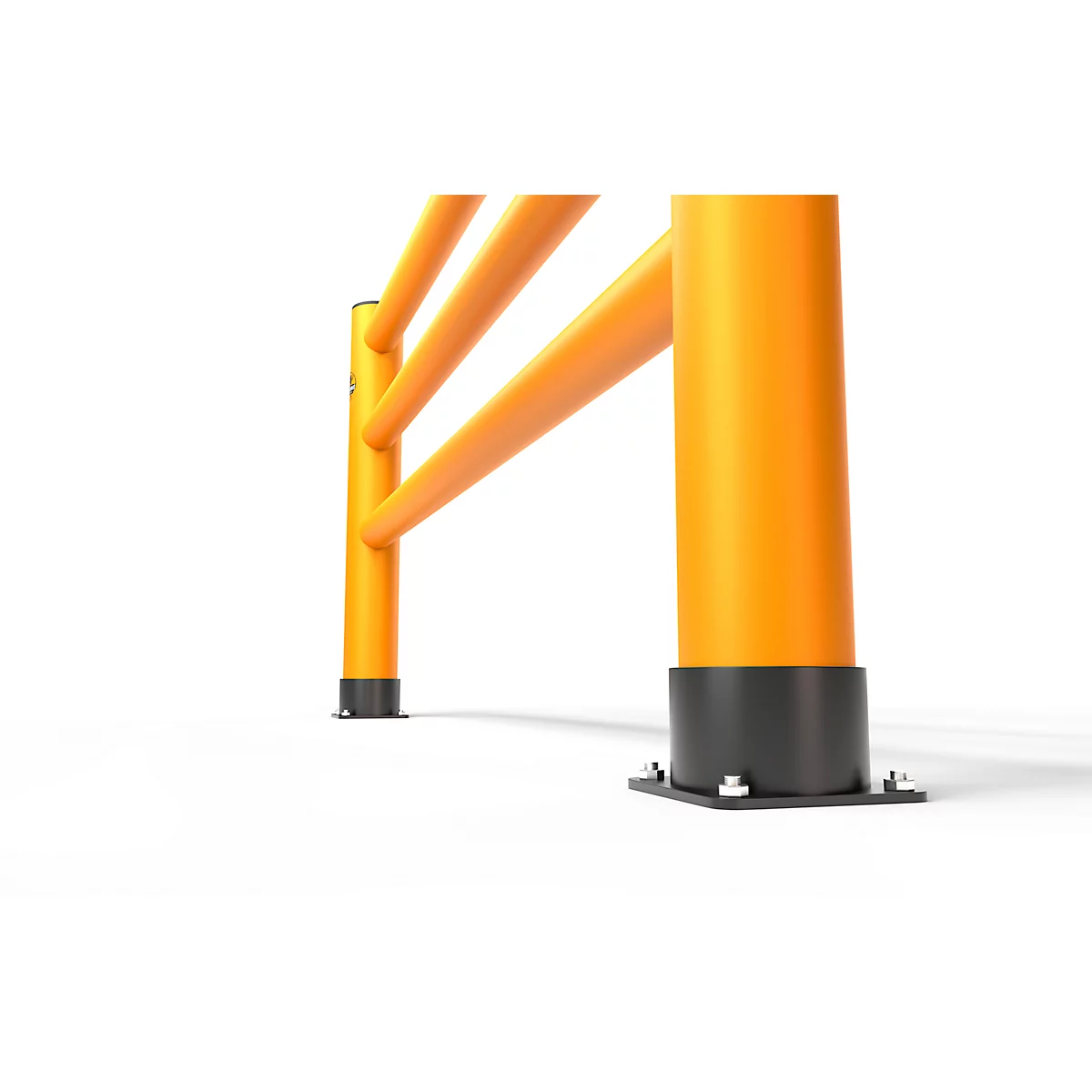 Ampere Handlauf Rack-Mammut®, Kunststoff, L 2000 mm x H 1100 mm, verkehrsgelb