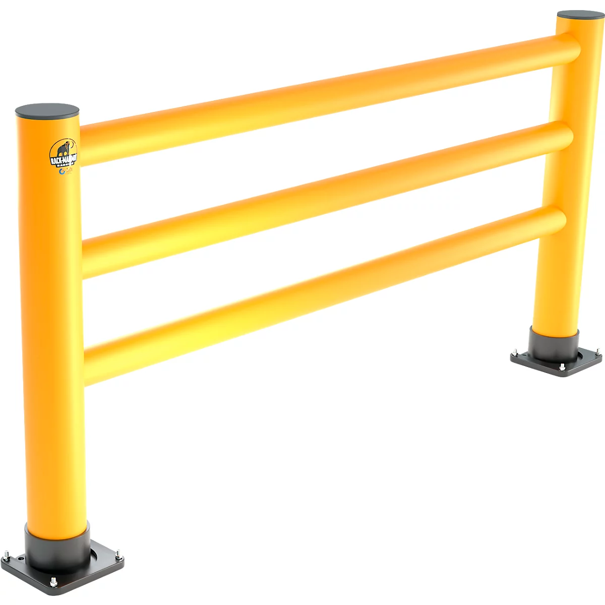 Ampere mobile Montageplatte für Handläufe/Poller Rack-Mammut®, Stahl, B 240/160 x T 220 x H 25 mm, schwarz