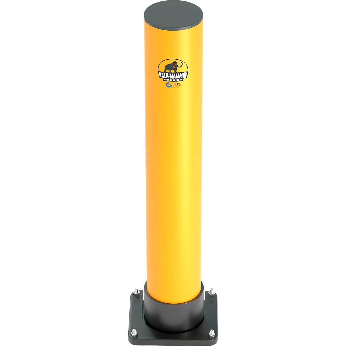 Ampere mobile Montageplatte für Handläufe/Poller Rack-Mammut®, Stahl, B 240/160 x T 220 x H 25 mm, schwarz