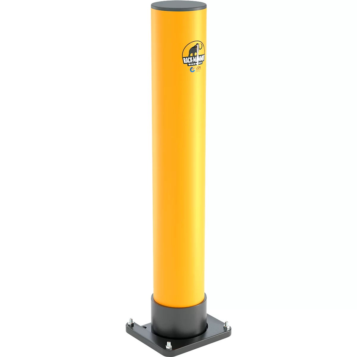 Ampere mobile Montageplatte für Handläufe/Poller Rack-Mammut®, Stahl, B 240/160 x T 220 x H 25 mm, schwarz