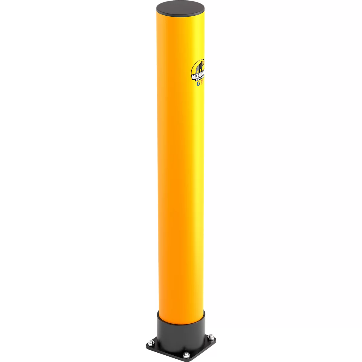 Ampere Rammschutz-Poller Rack-Mammut®, Kunststoff, Ø 144 x H 1100 mm, verkehrsgelb
