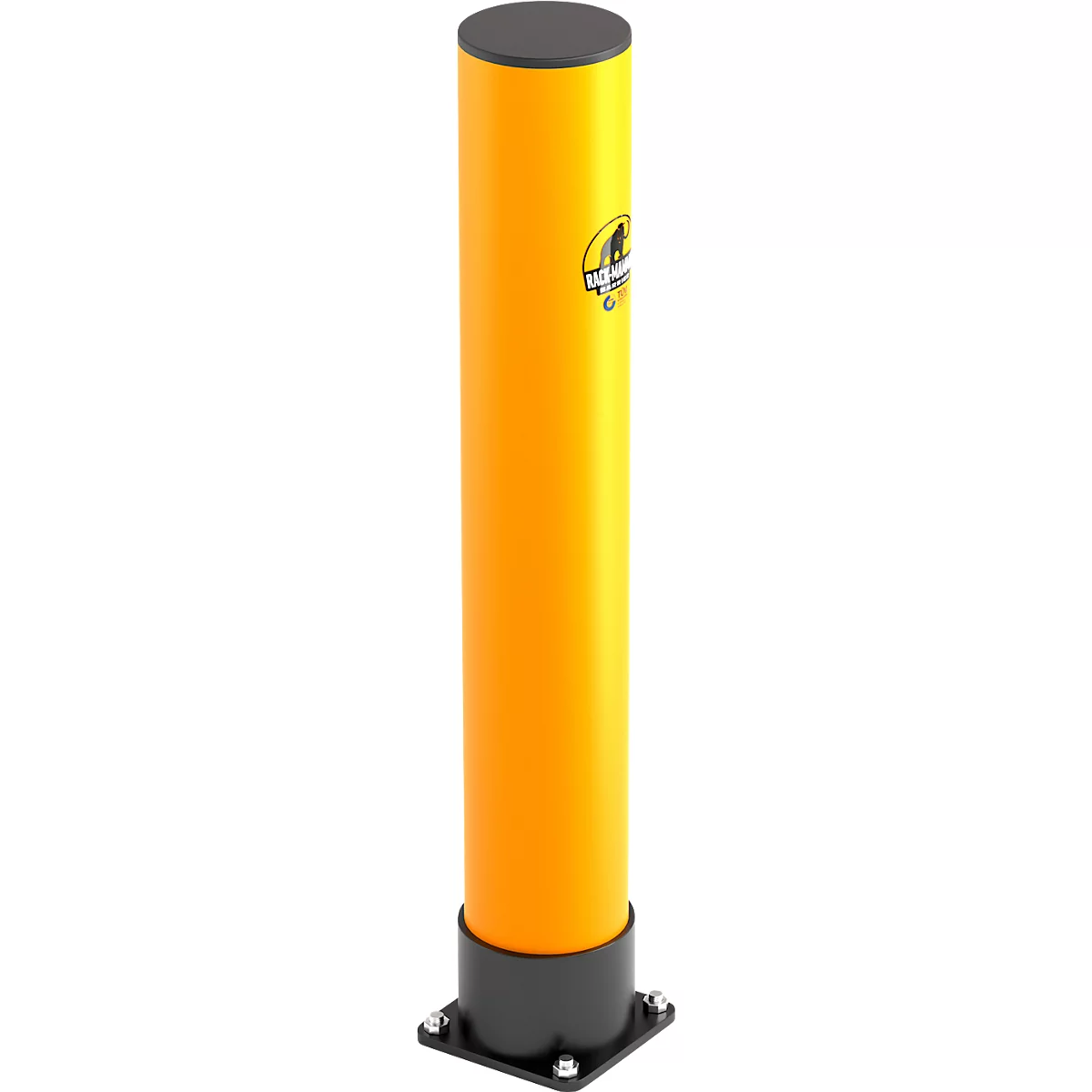 Ampere Rammschutz-Poller Rack-Mammut®, Kunststoff, Ø 144 x H 900 mm, verkehrsgelb