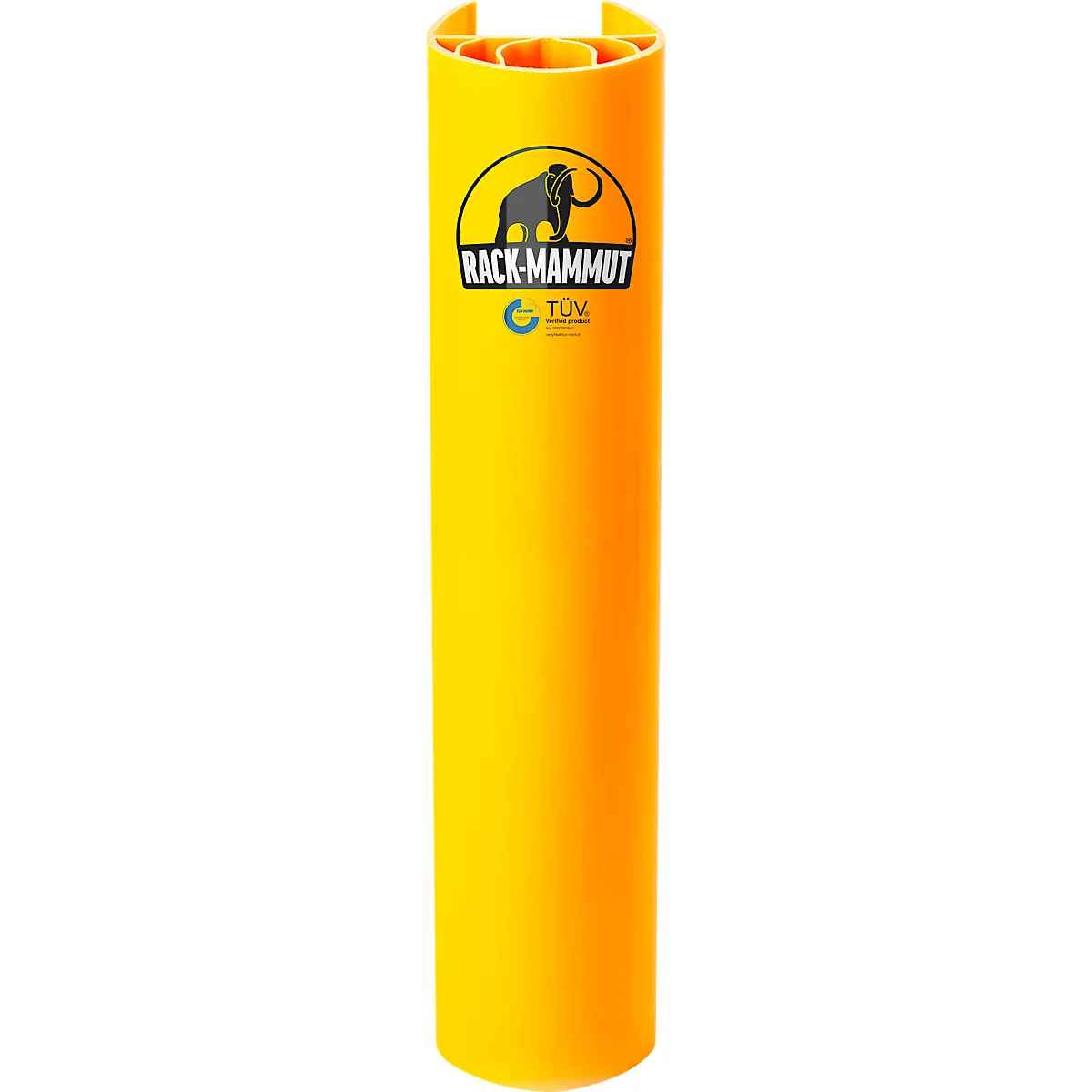 Ampere Regalstützenschutz Rack-Mammut®, Kunststoff, L 70-89 x H 600 mm, verkehrsgelb