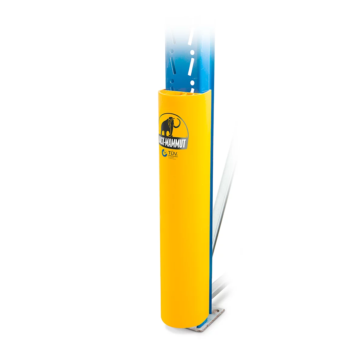 Ampere Regalstützenschutz Rack-Mammut®, Kunststoff, L 70-89 x H 600 mm, verkehrsgelb